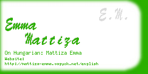 emma mattiza business card